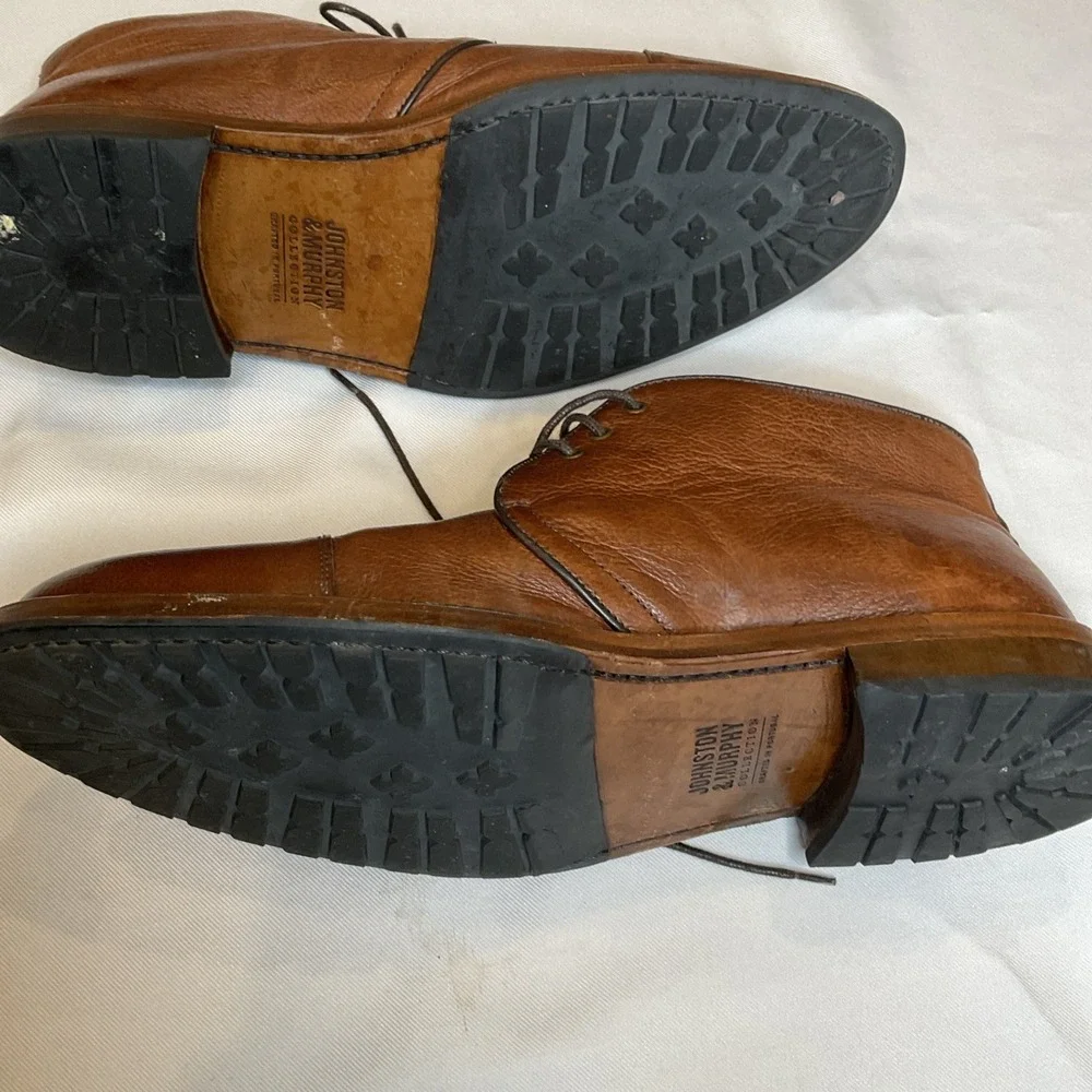 Johnston & Murphy Shearling Lined Boots‎ Size 13 Cap Toe Brown